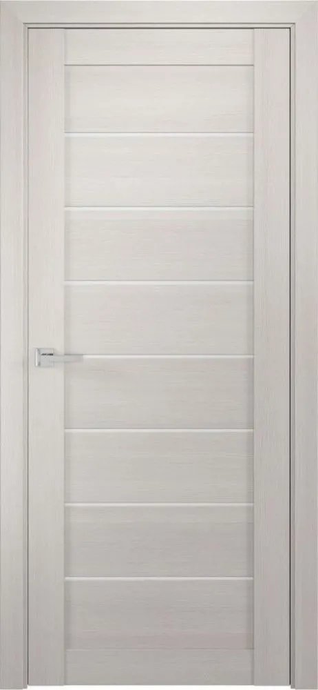 Межкомнатная дверь ЛУ-7 белёный дуб (стекло сатинат, 900x2000)